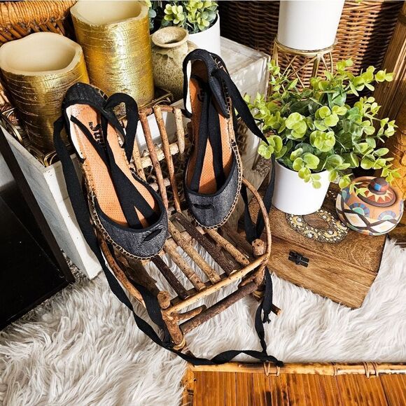 Suyute Canvas Espadrille With Ankle Wrap Loafers. - Picture 1 of 15